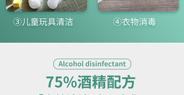 俏福圣75%酒精免洗消毒噴霧