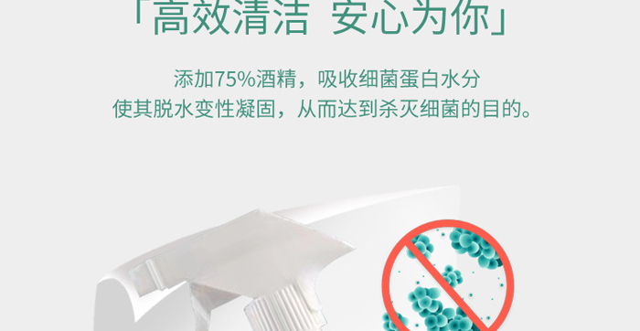 俏福圣75%酒精免洗消毒噴霧